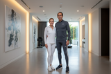 Kieran coaching in premium activewear at upscale wellness centre